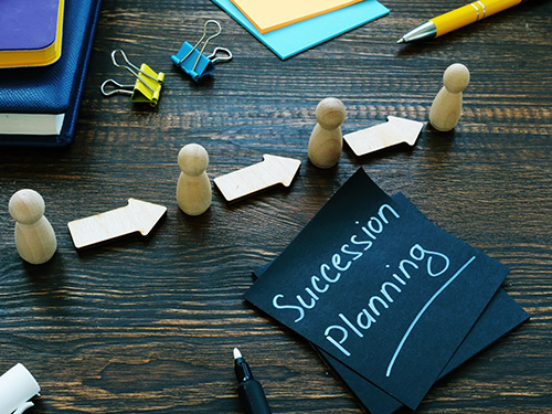 Photo showing a corporate plan of succession